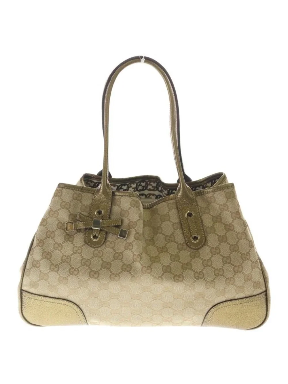 Gucci Princy Tote Bag Gold Leather